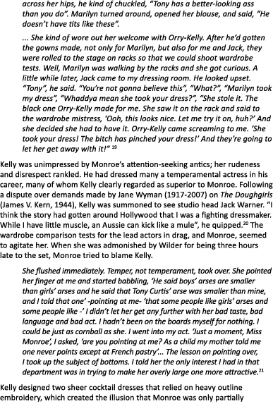 across her hips, he kind of chuckled, “Tony has a better-looking ass than you do”. Marilyn turned around, opened her ...