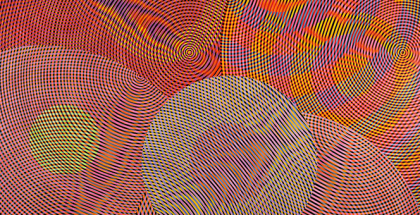 John Aslanidis, Sonic Network no. 13 (detail) 2013, oil and acrylic on canvas, 244 x 304 cm. Courtesy the artist and Gallery 9, Sydney.