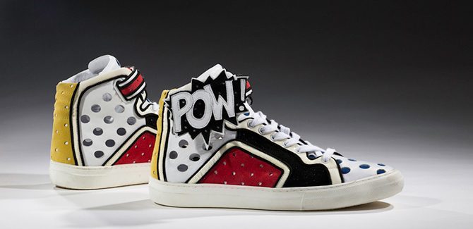 Pierre Hardy, Poworama 2011. Collection of the Bata Shoe Museum, gift of Pierre Hardy. Photo: Ron Wood. Courtesy American Federation of Arts/Bata Shoe Museum. The Rise of Sneaker Culture, Art Gallery of Western Australia, Perth Cultural Centre, Perth (WA), until 4 September